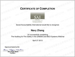 SA80000認(rèn)證證書